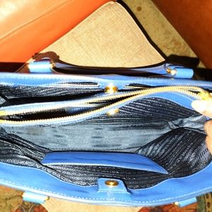 Gorgeous blue Prada bag